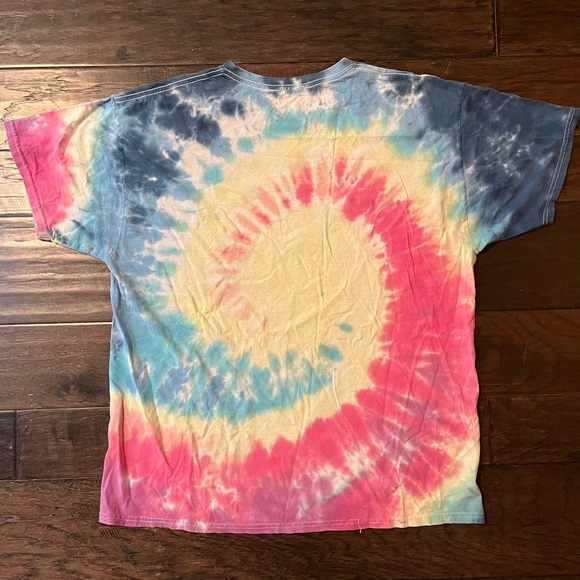 Psychedelic Tie Dye Cat Tee Tshirt Vintage VNT - Picture 4 of 4